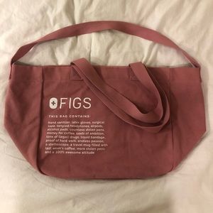 Figs Canvas Tote in Mauve